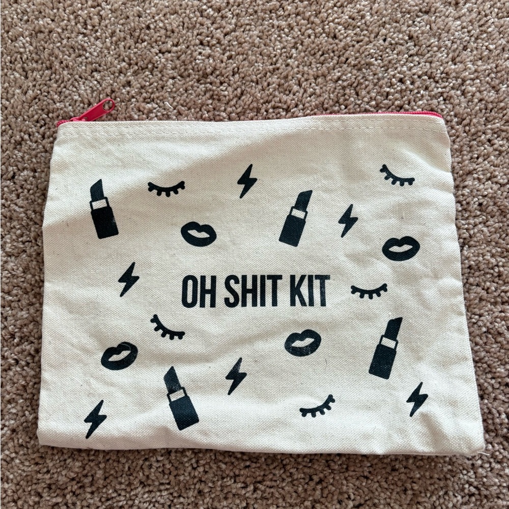 Canvas Makeup Pouch with Fun Print